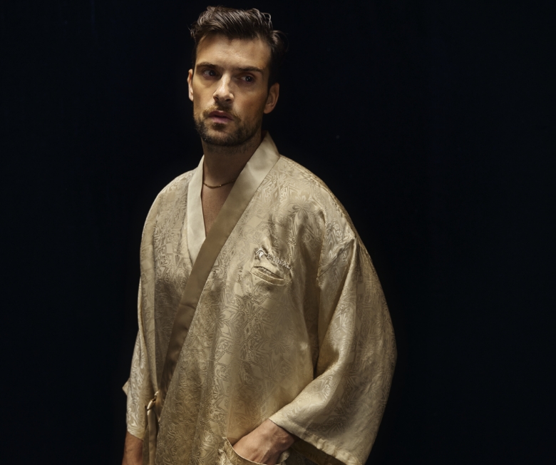 Image of Jacquard Kimono pajamas