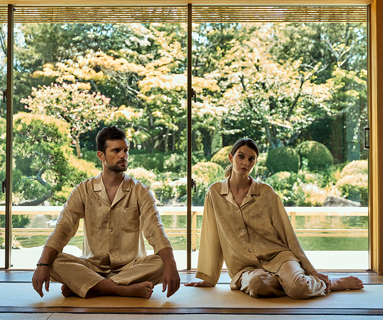 Image of Traditional Japanese Jacquard Loungewear